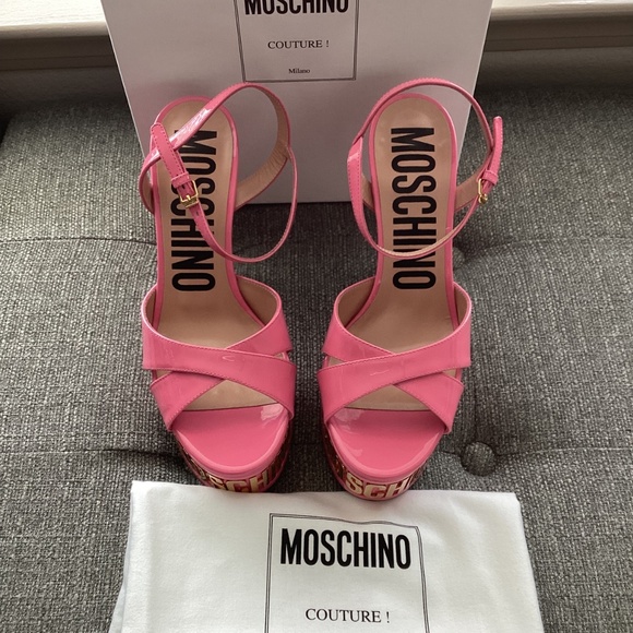 Moschino Logo Sole Platform Sandal (Women) 8US / 38EU - Picture 14 of 14